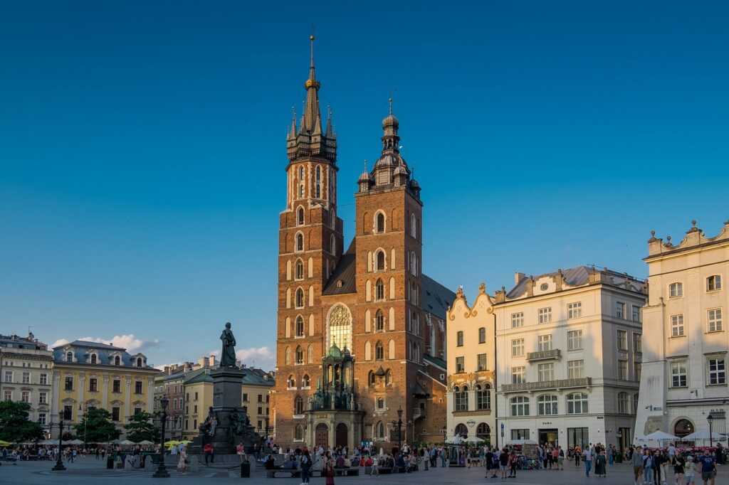 Basílica gótica em Cracóvia, na Polônia, cidade onde Santa Faustina viveu